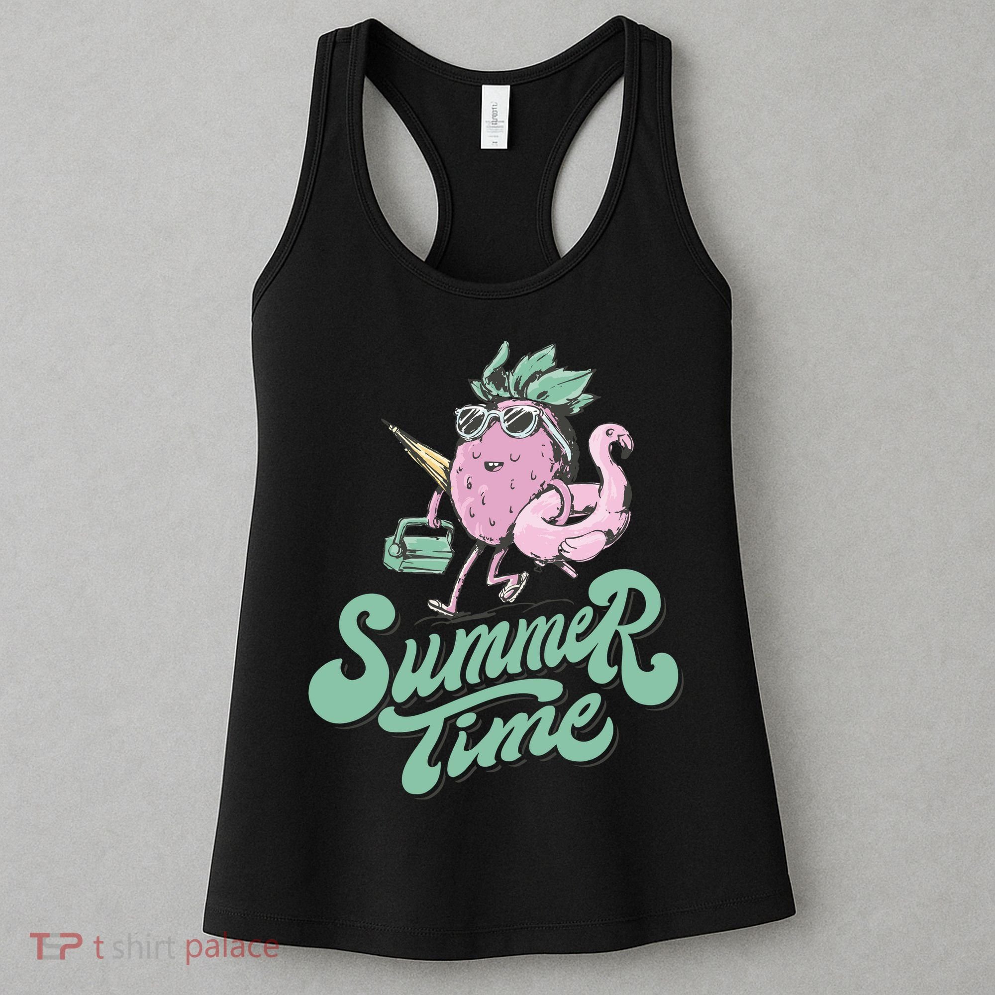 Summer Time Strawberry Retro Beach Women's Tank Top