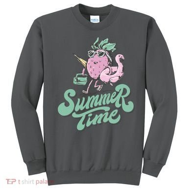 Summer Time Strawberry Retro Beach Sweatshirt