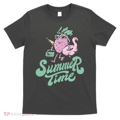 Summer Time Strawberry Retro Beach T-Shirt