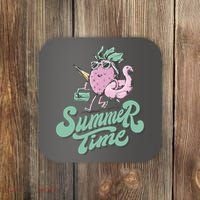Summer Time Strawberry Retro Beach Coaster thumb 0