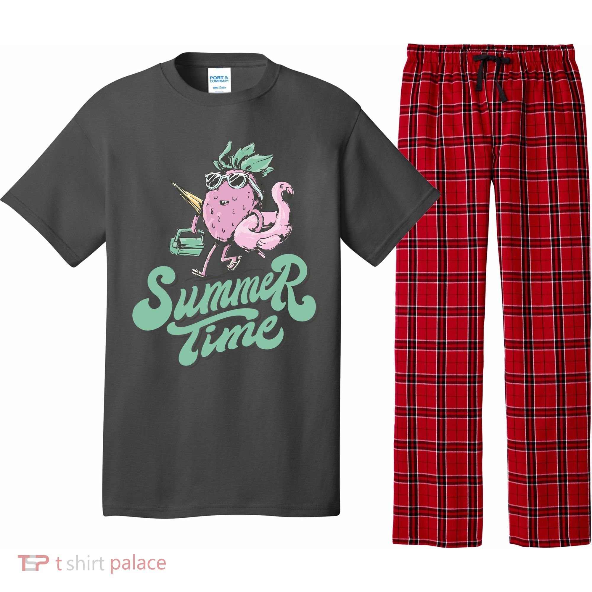 Summer Time Strawberry Retro Beach Pajama Set