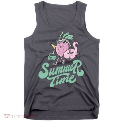 Summer Time Strawberry Retro Beach Tank Top