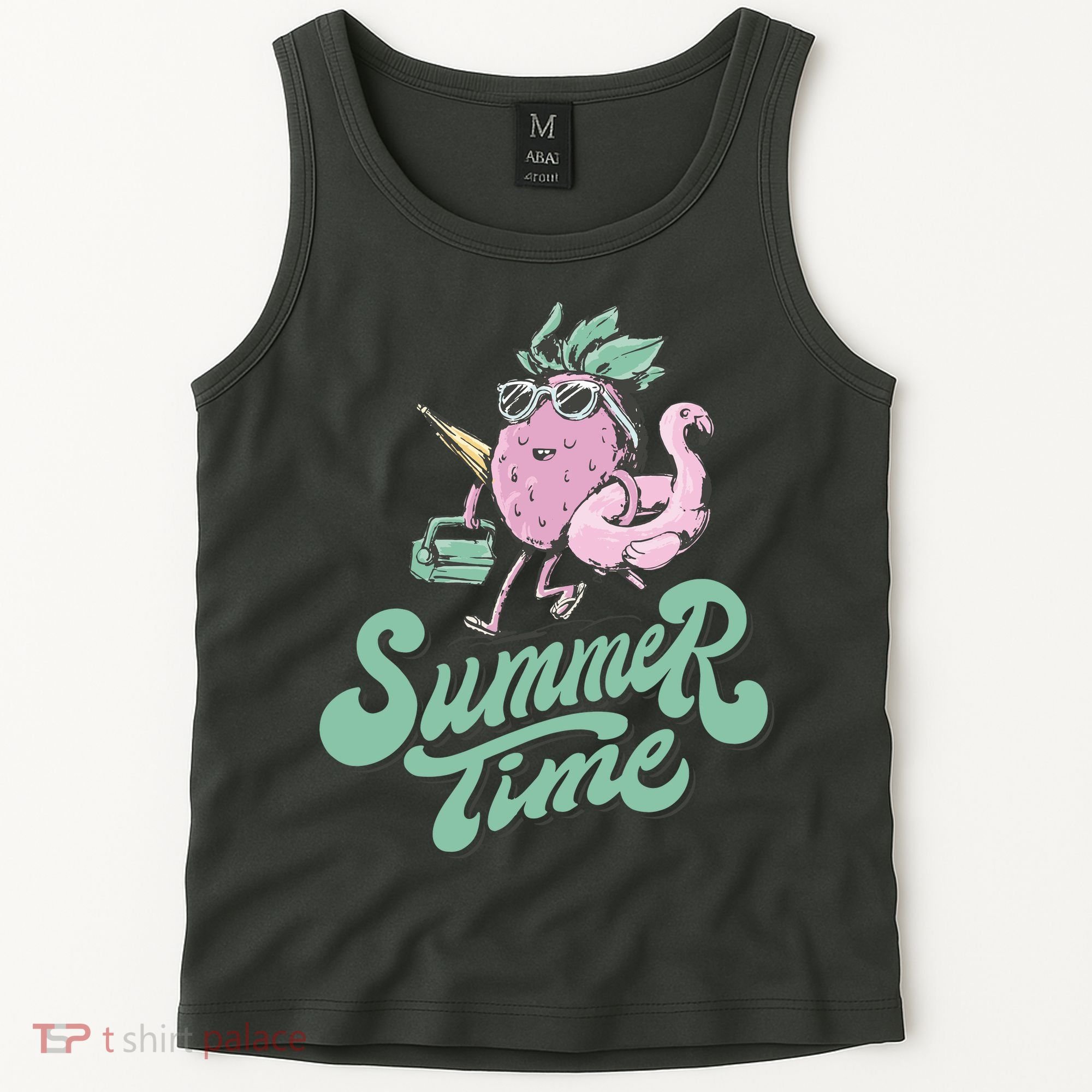 Summer Time Strawberry Retro Beach Tank Top