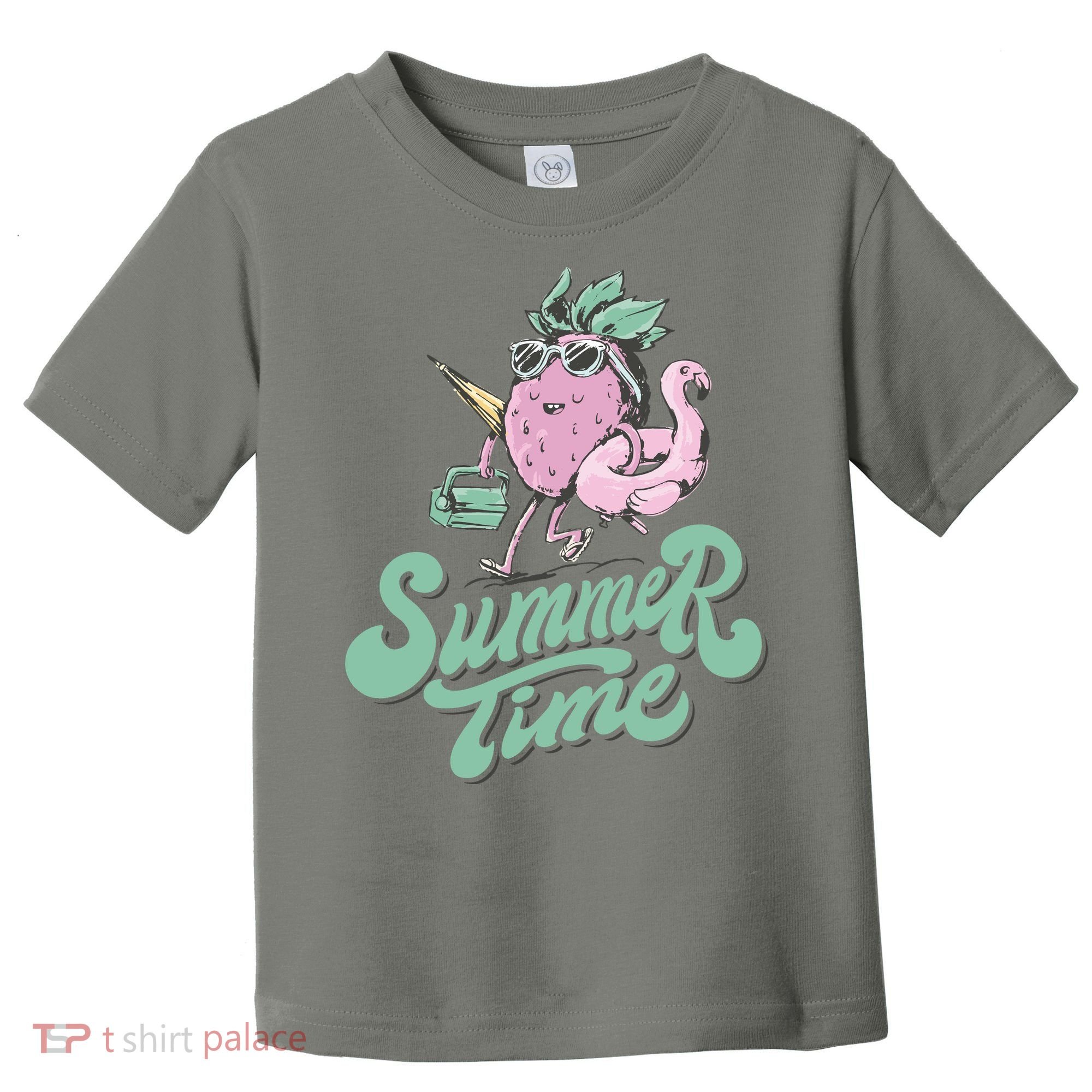 Summer Time Strawberry Retro Beach Toddler T-Shirt