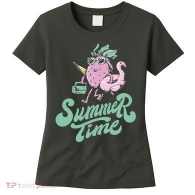 Summer Time Strawberry Retro Beach Women's T-Shirt