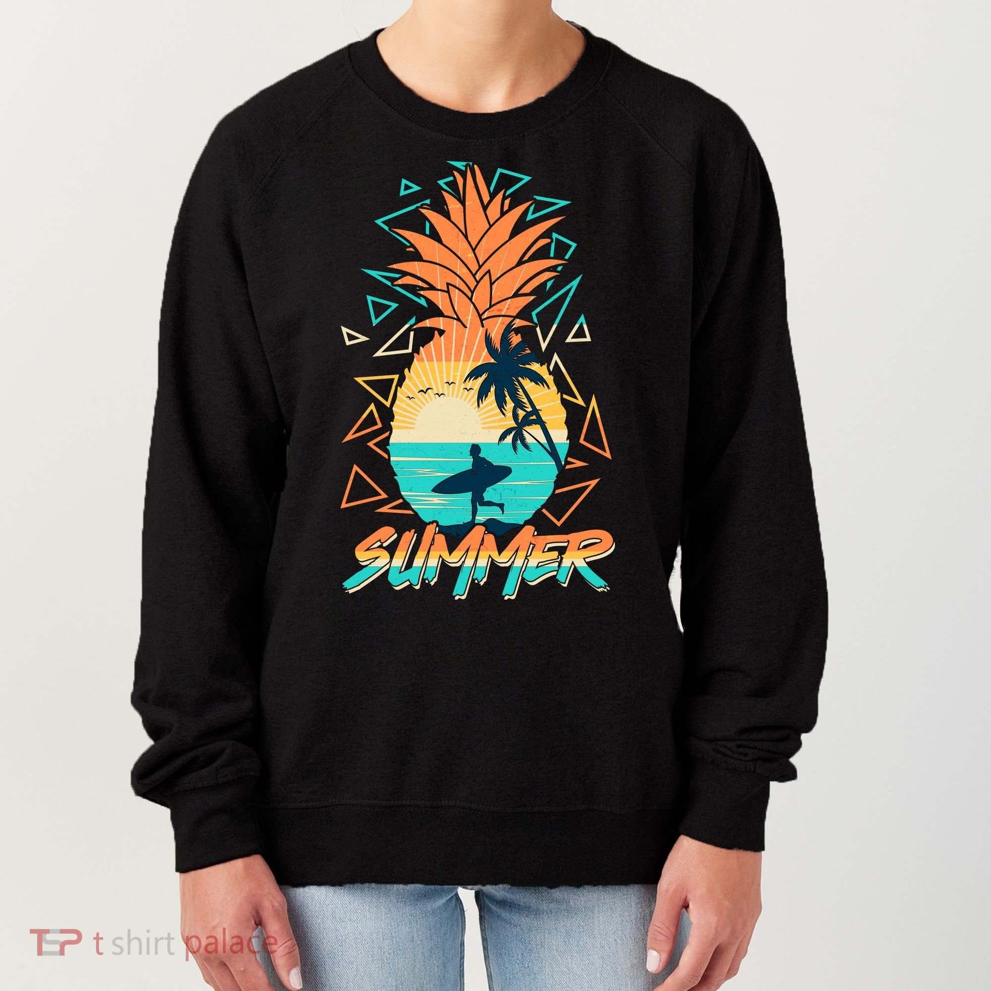 Summer Time Sufer Pineapple Women's Sweatshirt