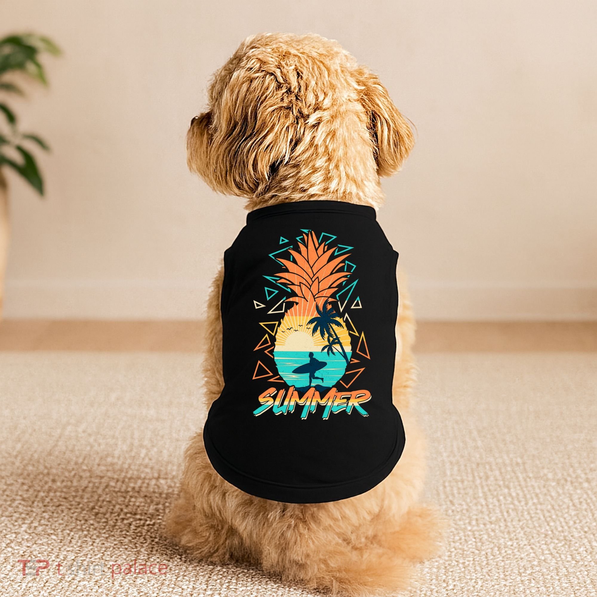 Summer Time Sufer Pineapple Doggie Tank