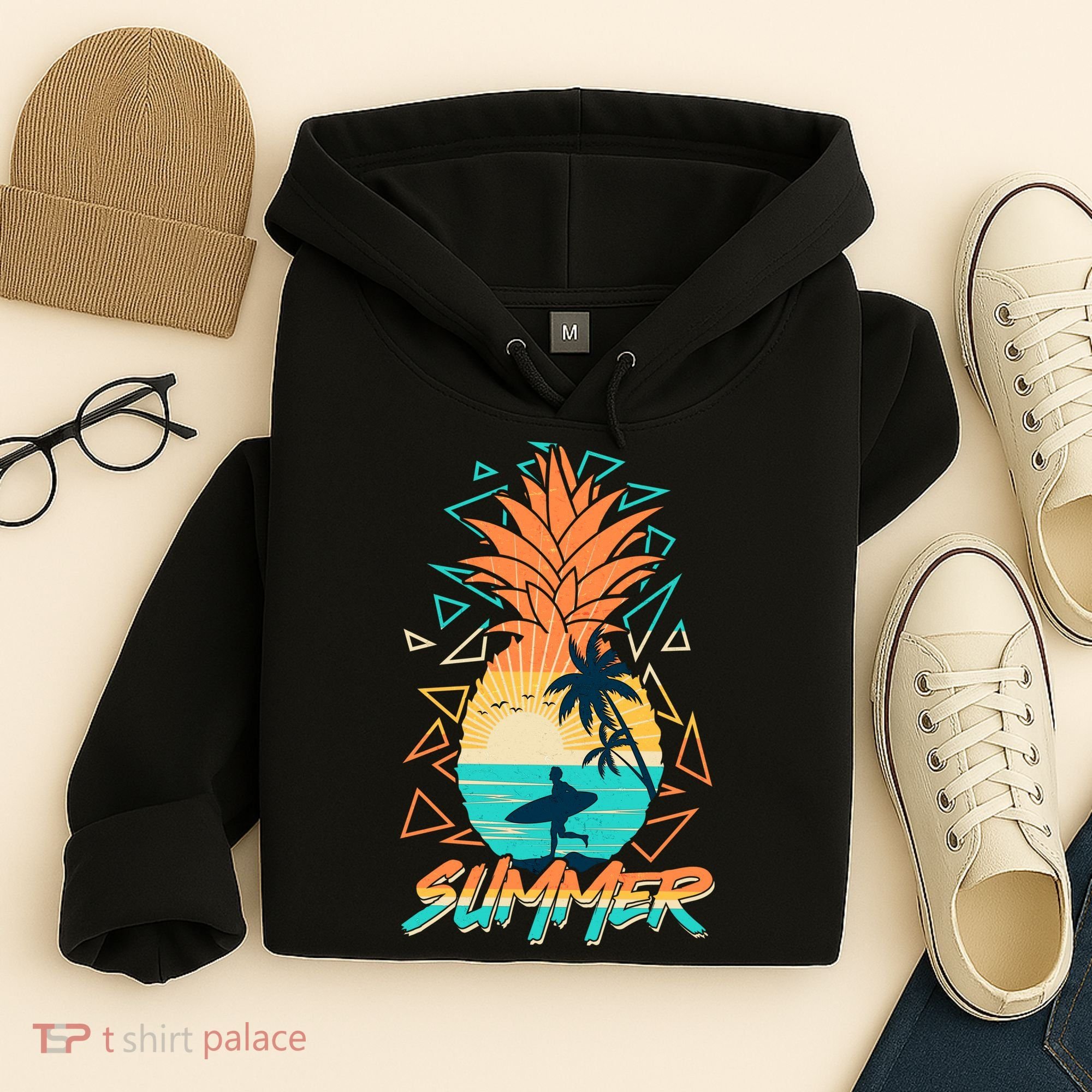 Summer Time Sufer Pineapple Hoodie