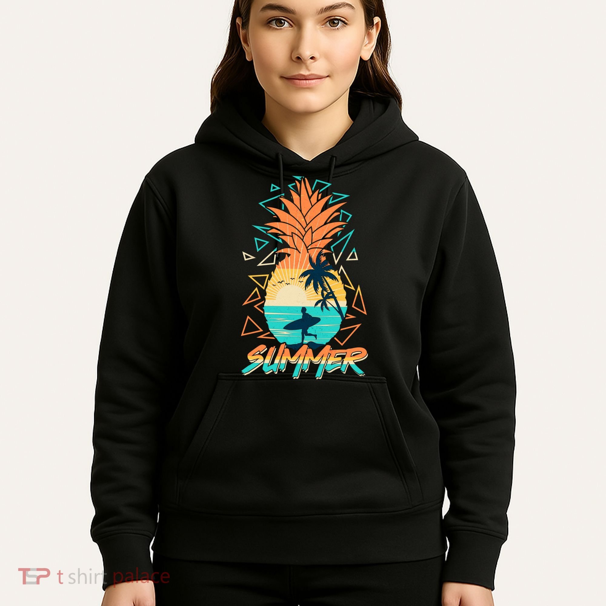 Summer Time Sufer Pineapple Hoodie