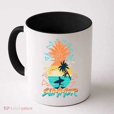 Summer Time Sufer Pineapple Coffee Mug