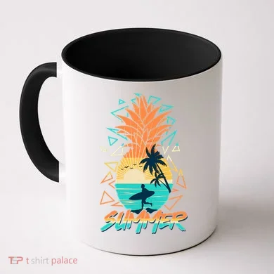Summer Time Sufer Pineapple Coffee Mug