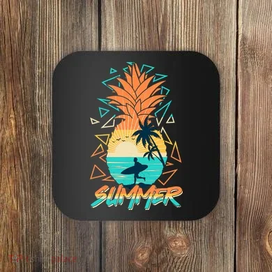 Summer Time Sufer Pineapple Coaster