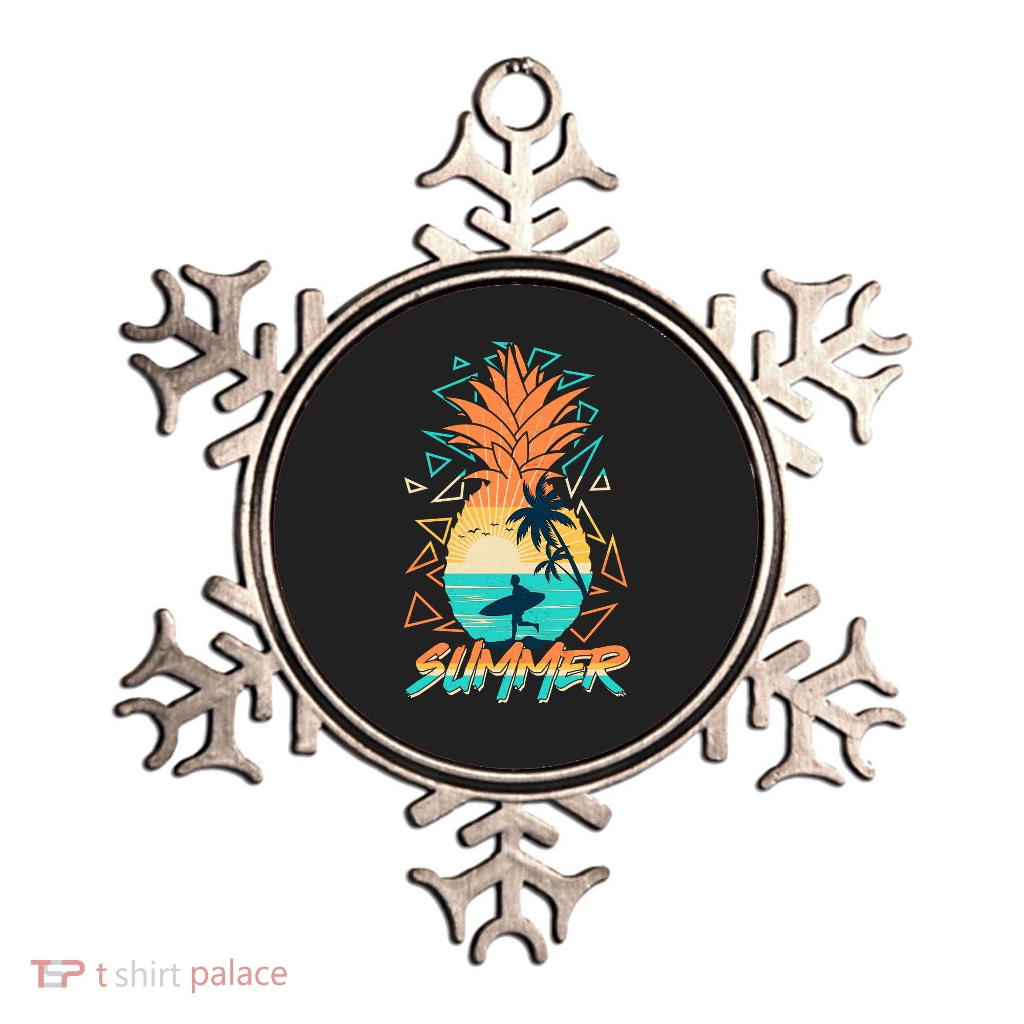 Summer Time Sufer Pineapple Ornament