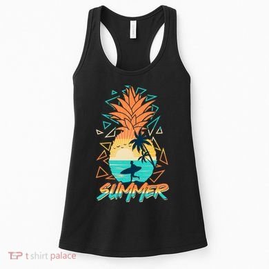 Summer Time Sufer Pineapple Women's Tank Top