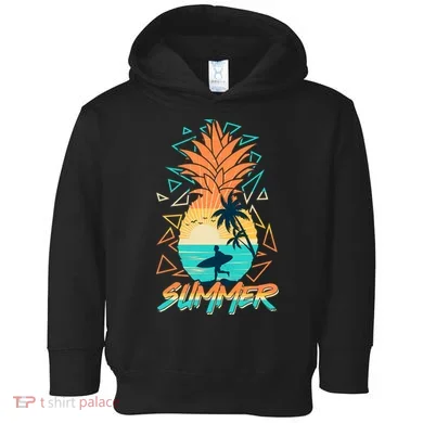 Summer Time Sufer Pineapple Toddler Hoodie