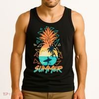 Summer Time Sufer Pineapple Tank Top thumb 3