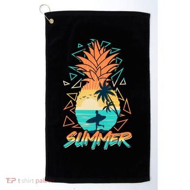 Summer Time Sufer Pineapple Golf Towel