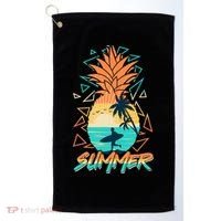 Summer Time Sufer Pineapple Golf Towel thumb 0