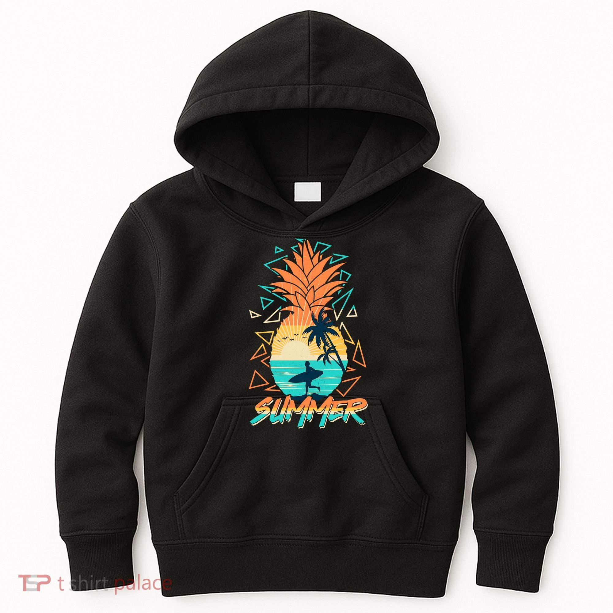 Summer Time Sufer Pineapple Kids Hoodie
