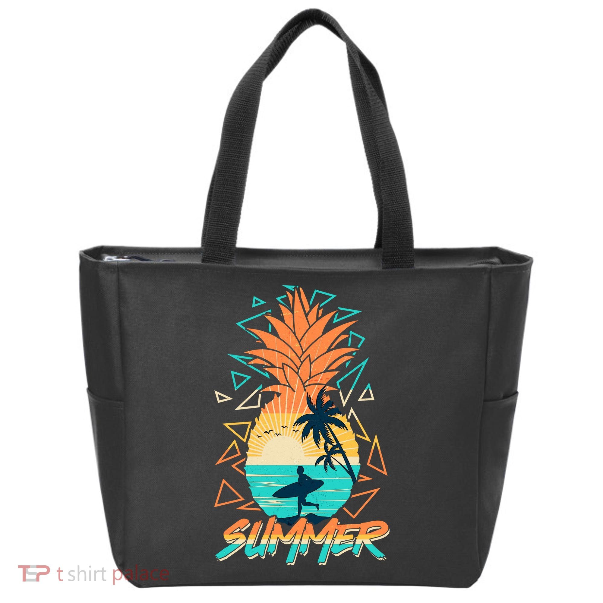 Summer Time Sufer Pineapple Tote Bag