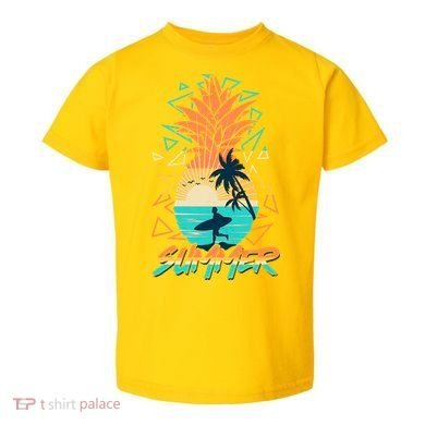 Summer Time Sufer Pineapple Toddler T-Shirt