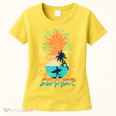 Summer Time Sufer Pineapple Women's T-Shirt