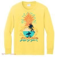 Summer Time Sufer Pineapple Kids Long Sleeve Shirt thumb 0
