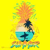 Summer Time Sufer Pineapple Kids Long Sleeve Shirt thumb 2