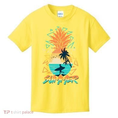 Summer Time Sufer Pineapple Kids T-Shirt