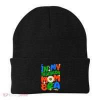 Sunflower Triathlon Sport Game In My Triathlon Mom Era Gift Beanie thumb 0