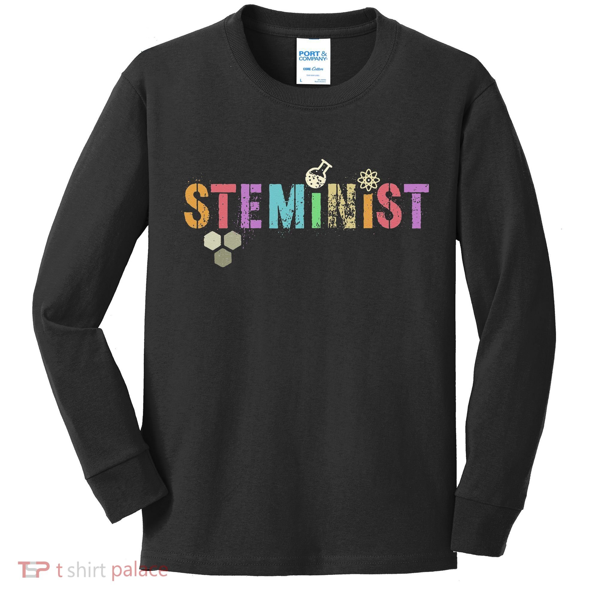 STEMINIST Technology Student STEM Teacher Women Engineering Kids Long Sleeve Shirt