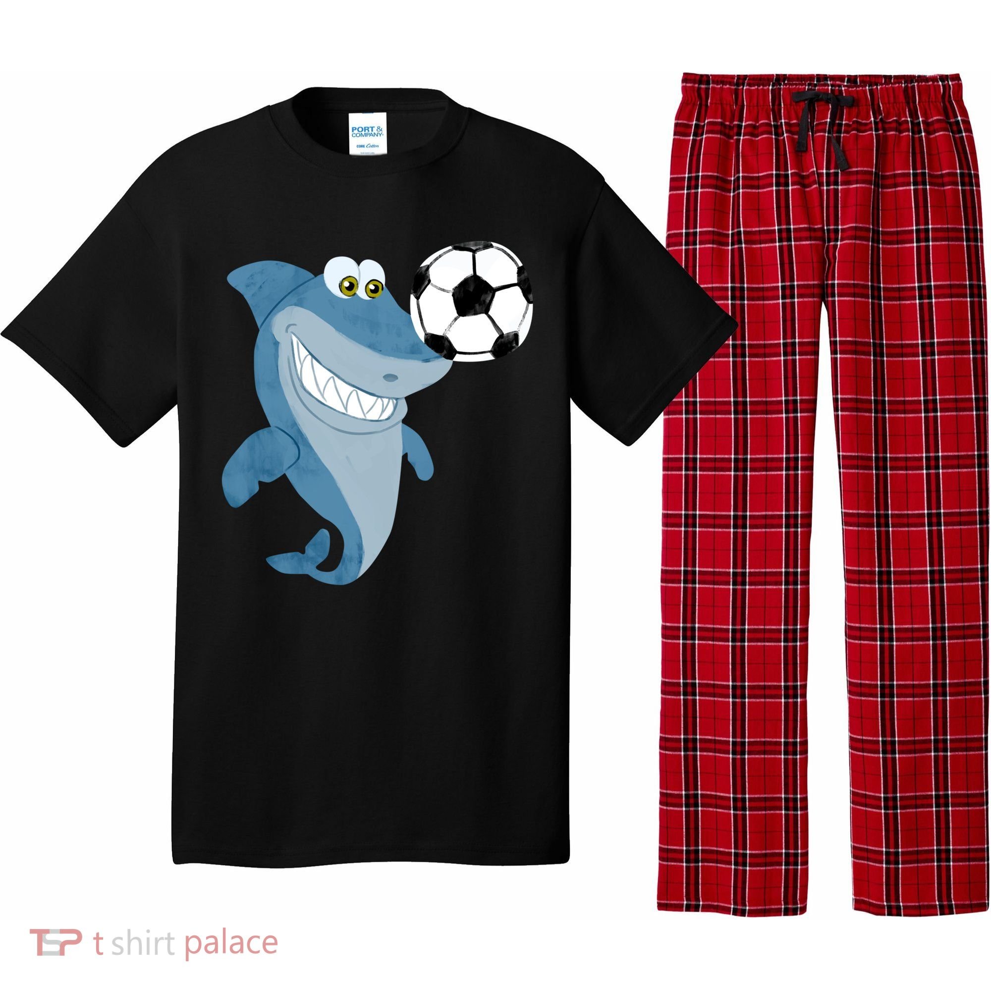 Soccer Team Shark Meaningful Gift Soccer Player Gift Pajama Set