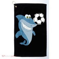 Soccer Team Shark Meaningful Gift Soccer Player Gift Golf Towel thumb 0