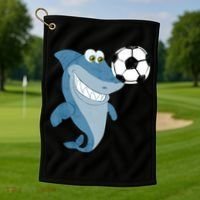 Soccer Team Shark Meaningful Gift Soccer Player Gift Golf Towel thumb 1