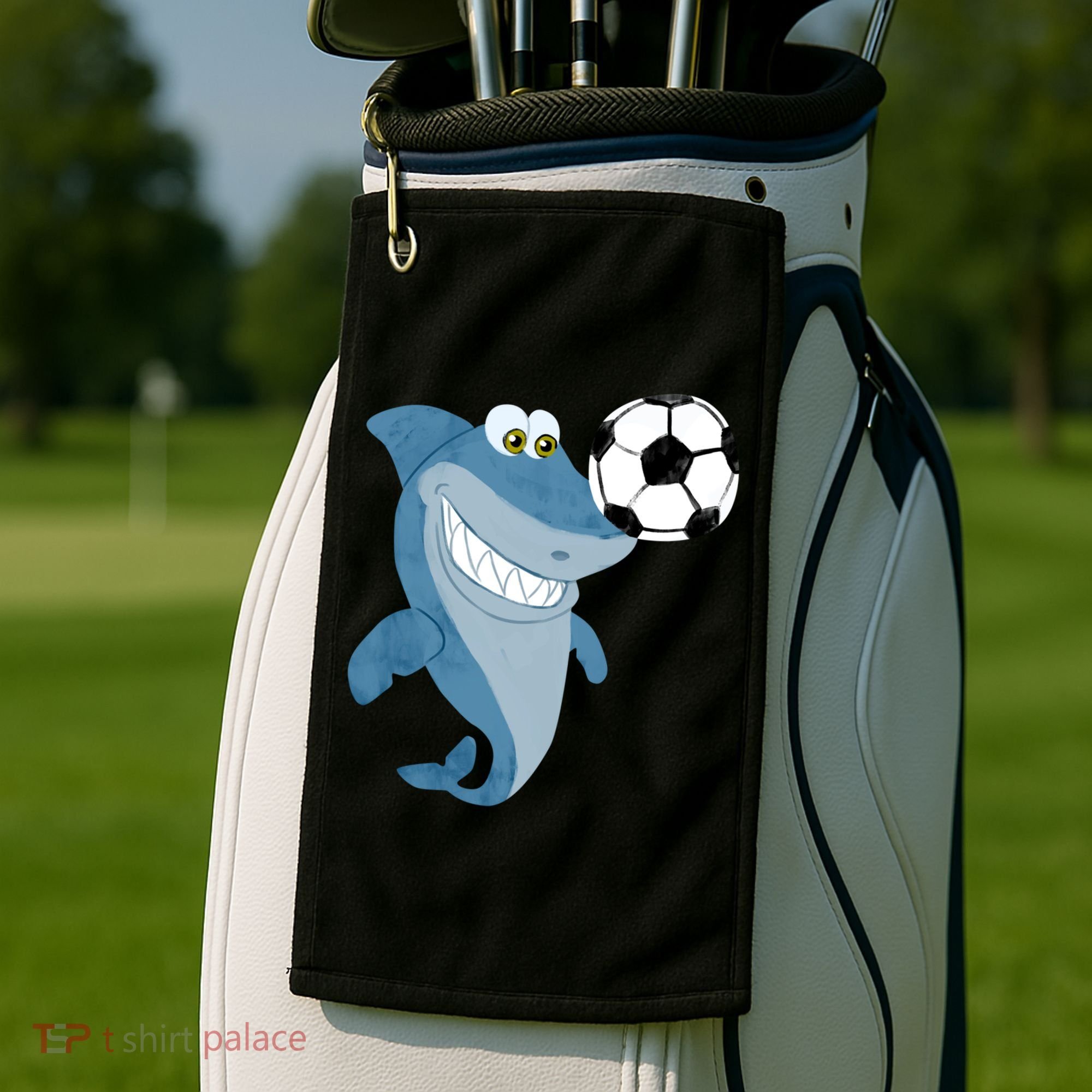 Soccer Team Shark Meaningful Gift Soccer Player Gift Golf Towel