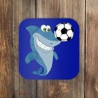 Soccer Team Shark Meaningful Gift Soccer Player Gift Coaster thumb 0