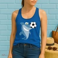 Soccer Team Shark Meaningful Gift Soccer Player Gift Women's Tank Top thumb 2