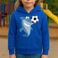Soccer Team Shark Meaningful Gift Soccer Player Gift Kids Hoodie thumb 3