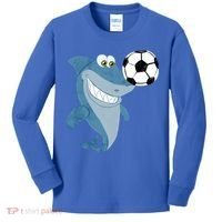 Soccer Team Shark Meaningful Gift Soccer Player Gift Kids Long Sleeve Shirt thumb 0