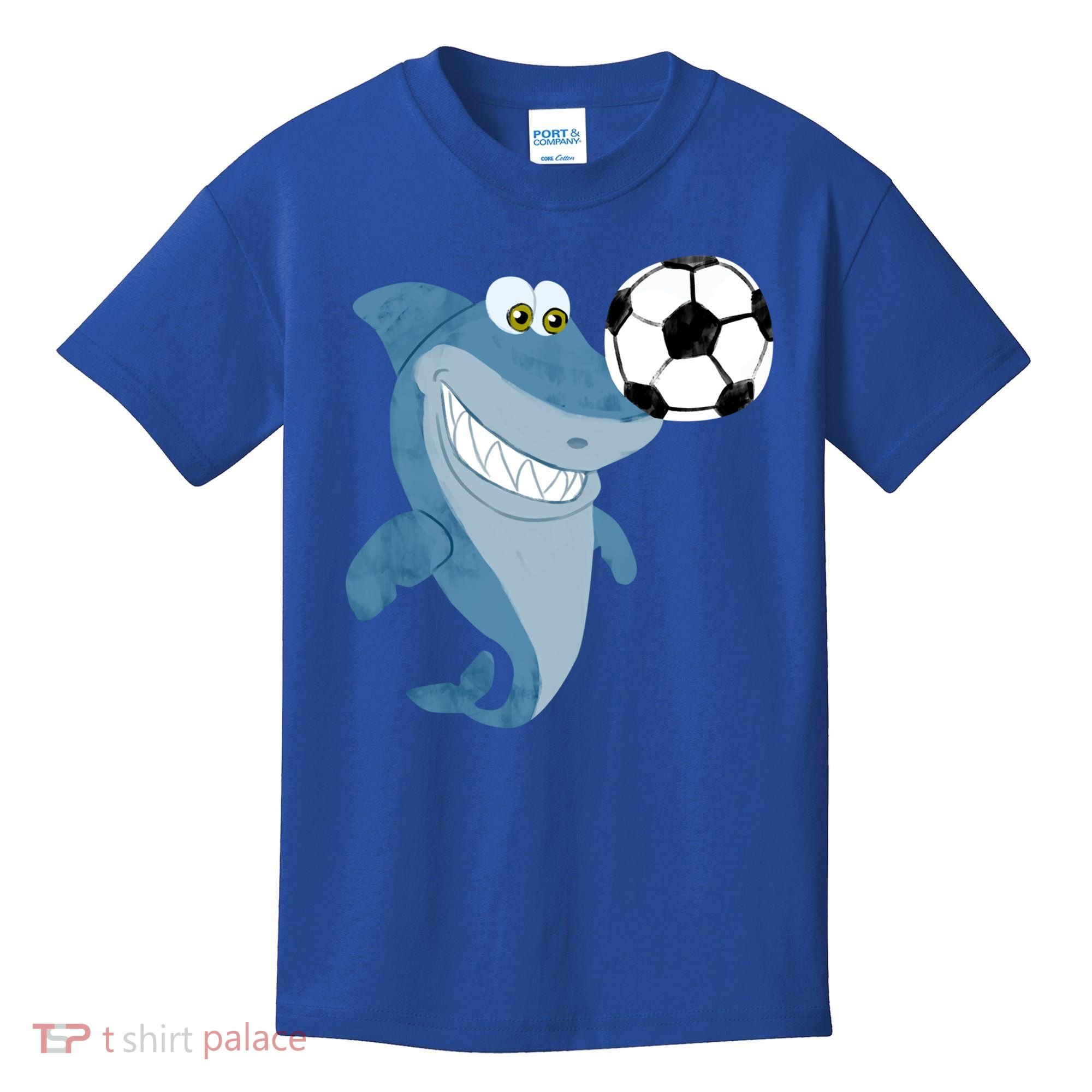 Soccer Team Shark Meaningful Gift Soccer Player Gift Kids T-Shirt