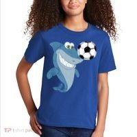 Soccer Team Shark Meaningful Gift Soccer Player Gift Kids T-Shirt thumb 2