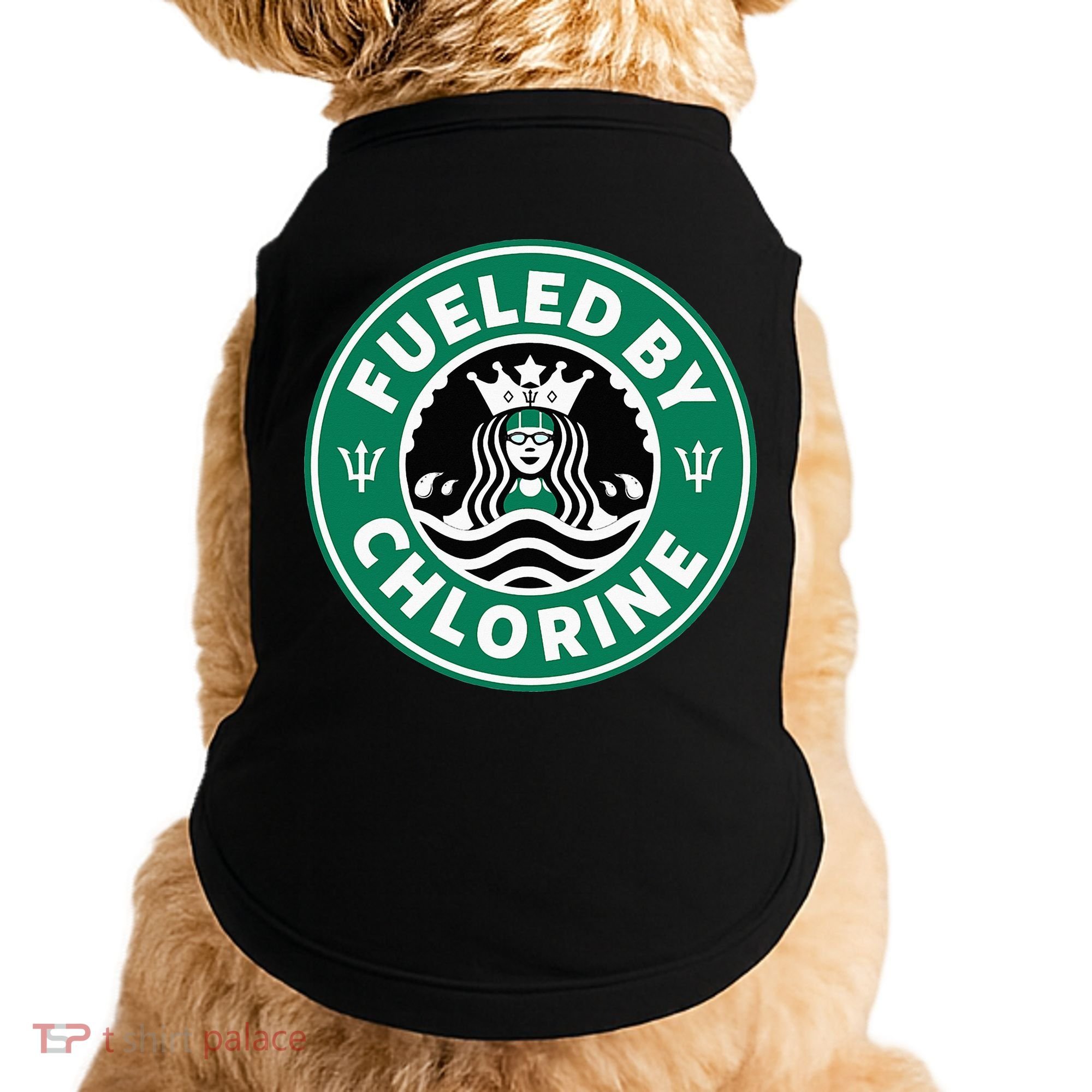 Swim Team Swimming Funny Parody Fueled by Chlorine Doggie Tank