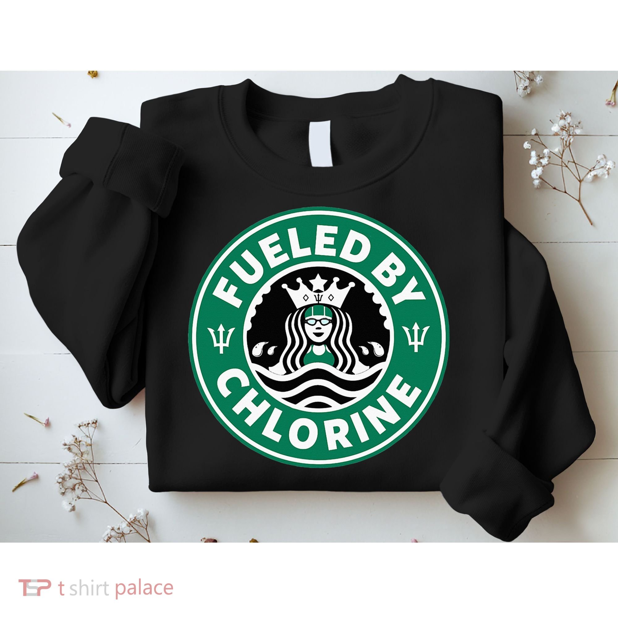 Swim Team Swimming Funny Parody Fueled by Chlorine Sweatshirt