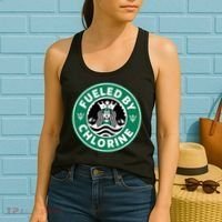 Swim Team Swimming Funny Parody Fueled by Chlorine Women's Tank Top thumb 2