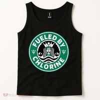 Swim Team Swimming Funny Parody Fueled by Chlorine Tank Top thumb 2