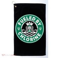 Swim Team Swimming Funny Parody Fueled by Chlorine Golf Towel thumb 0