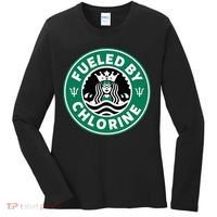 Swim Team Swimming Funny Parody Fueled by Chlorine Women's Long Sleeve Shirt thumb 0