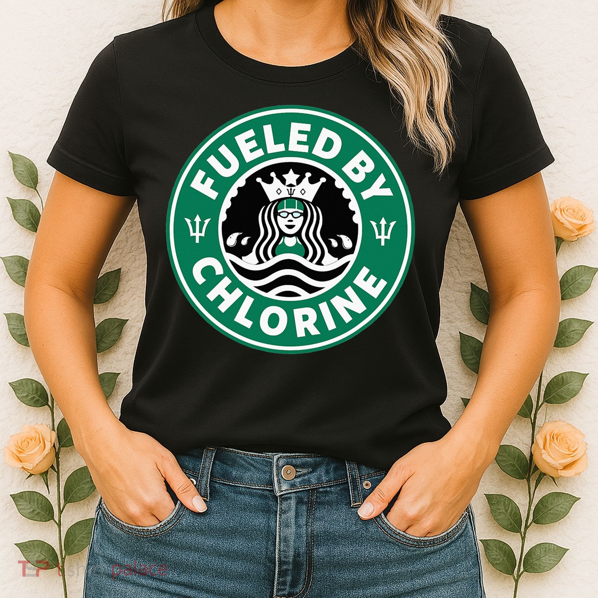 Swim Team Swimming Funny Parody Fueled by Chlorine Women's T-Shirt