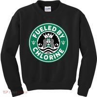 Swim Team Swimming Funny Parody Fueled by Chlorine Kids Sweatshirt thumb 0