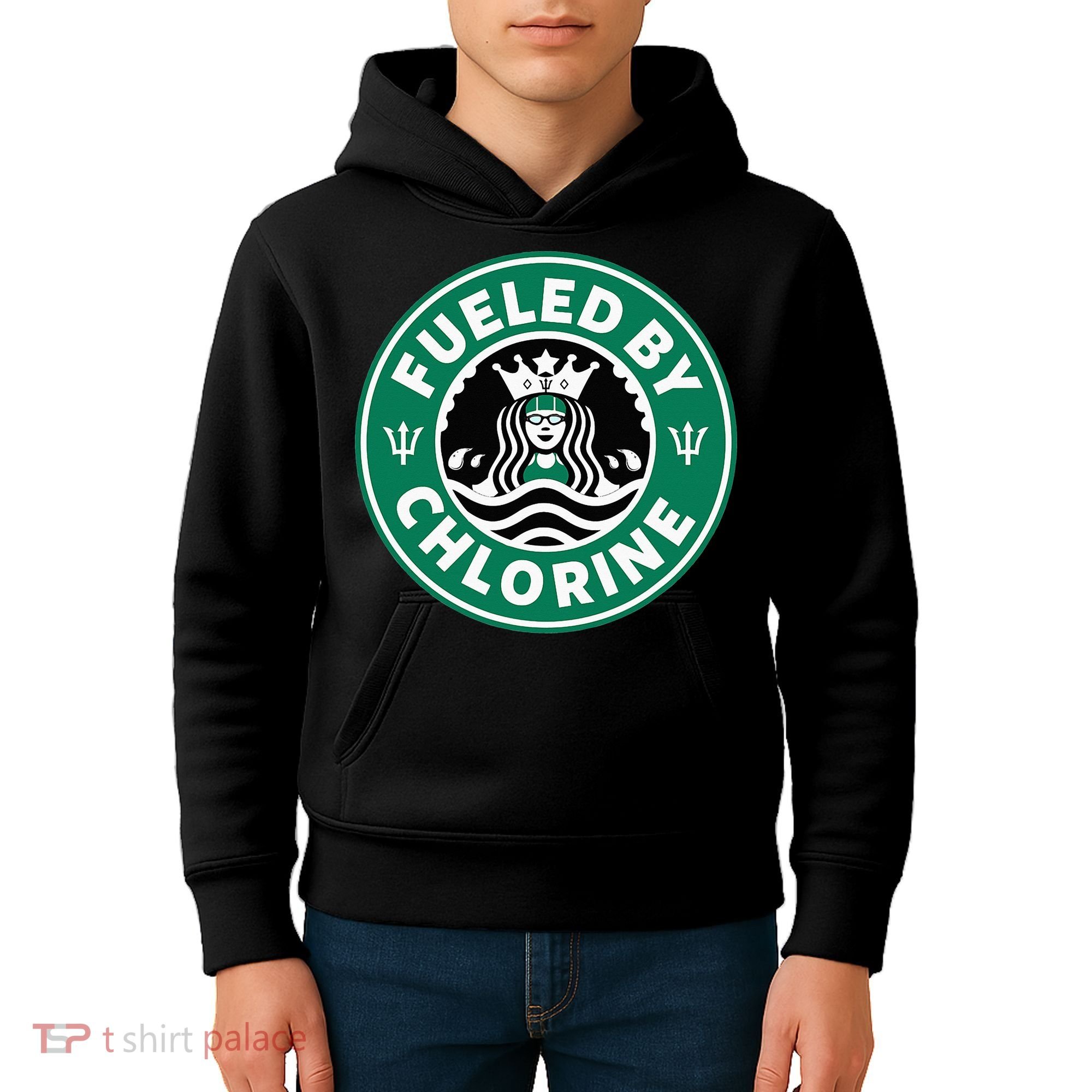 Swim Team Swimming Funny Parody Fueled by Chlorine Kids Hoodie
